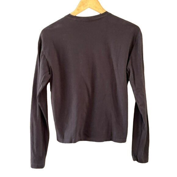 Standard James Perse Black Long Sleeve Crew Neck T-Shirt Size 1 Layering Staple - Picture 3 of 3